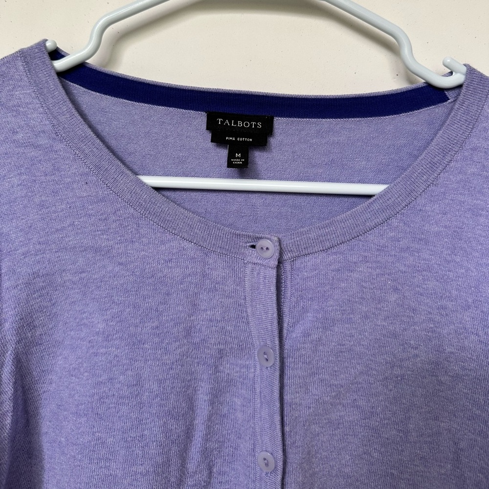 Talbots Women's Lavender Cardigan